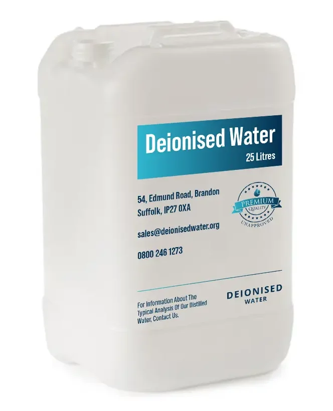 25 Litre Deionised Water Containers
