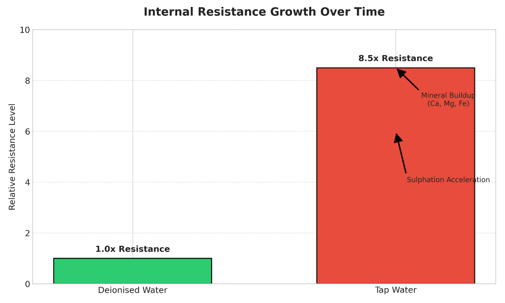 internal resistance growth over time